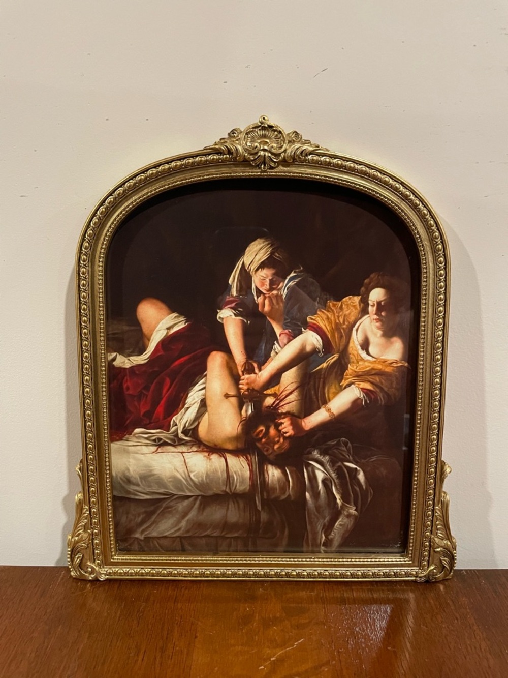 Judith Beheading Holofernes Gold Framed Print 10x11.5 Artemisia Gentileschi Art